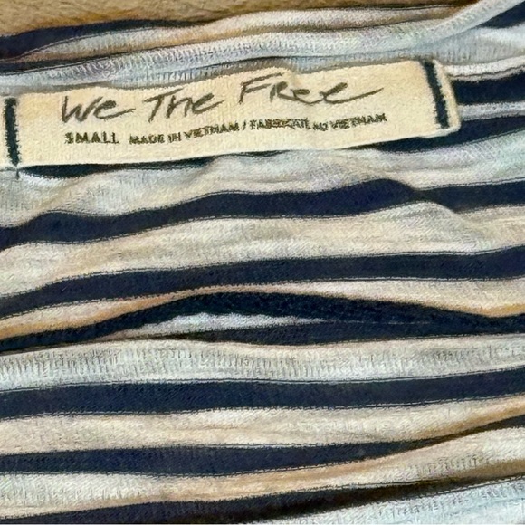 We The Free Striped Blue & White Halo Nautical  Tee, ladies size S 2 for $30 - Picture 6 of 11